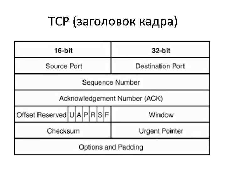 ТСР (заголовок кадра) 
