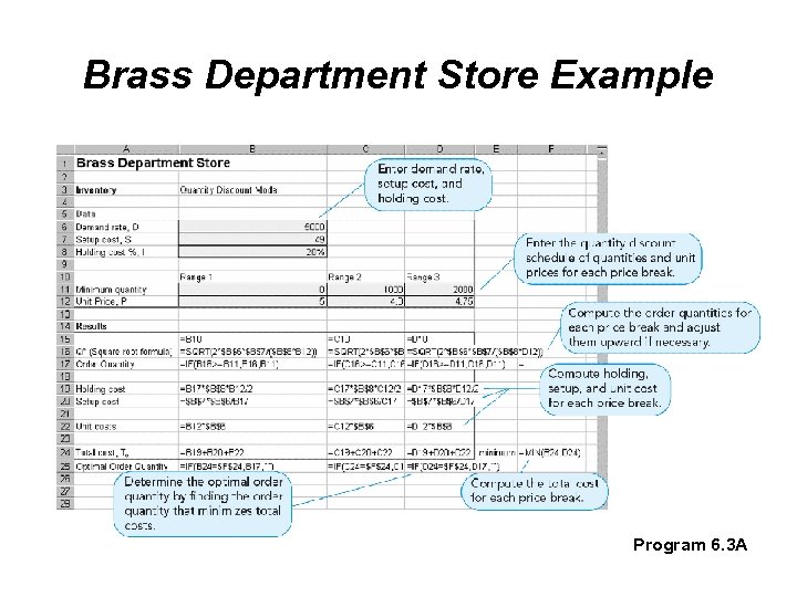 Brass Department Store Example Program 6. 3 A 