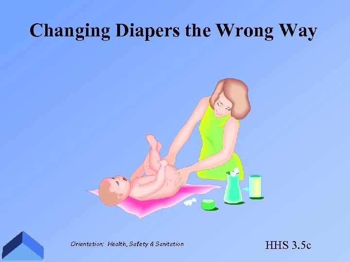Changing Diapers the Wrong Way Orientation; Health, Safety & Sanitation HHS 3. 5 c