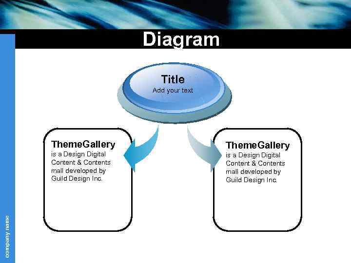 Diagram Title Add your text Theme. Gallery company name is a Design Digital Content