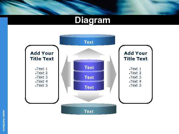 Diagram Text Add Your Title Text • Text company name • Text 1 2