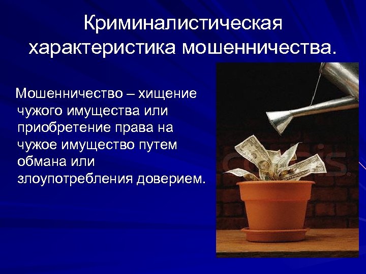 Методика расследования мошенничества криминалистика презентация