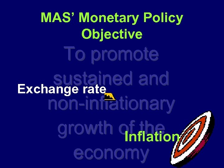 MAS’ Monetary Policy Objective To promote sustained and Exchange rate non-inflationary growth of the