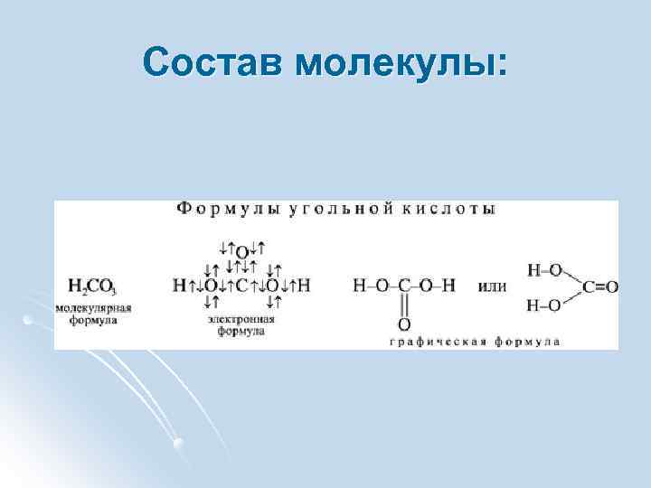 Укажите формулу угольной кислоты