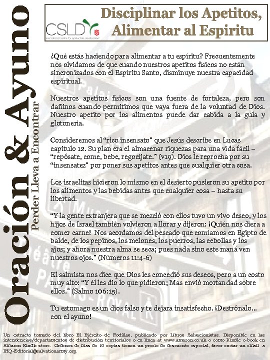 Perder Lleva a Encontrar ¿Qué estás haciendo para alimentar a tu espíritu? Frecuentemente nos