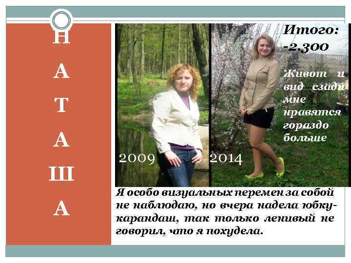 Итого: -2. 300 Н А Живот и вид сзади мне нравятся гораздо больше Т