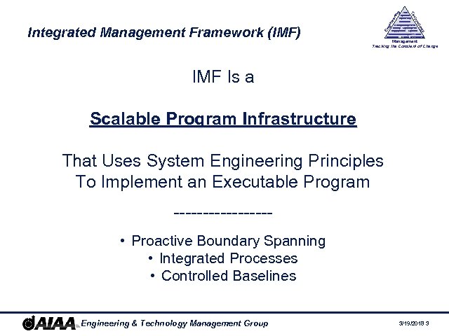 y Integrated Management Framework (IMF) History Management Society Legal Aspects Supply Chain Logistics log