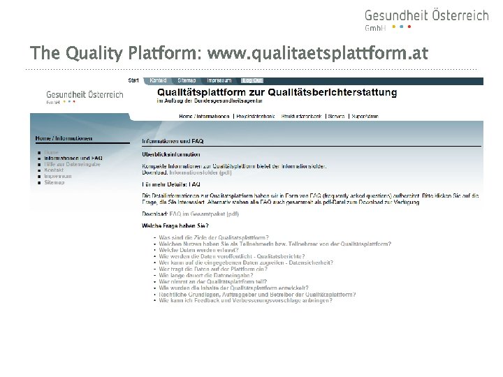 The Quality Platform: www. qualitaetsplattform. at 