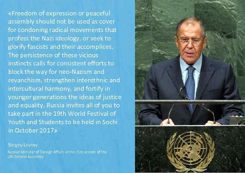  «Freedom of expression or peaceful assembly should not be used as cover for