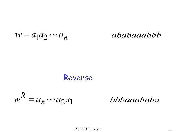 Reverse Costas Busch - RPI 25 