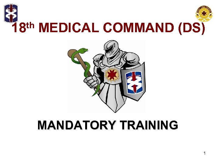 18 th MEDICAL COMMAND (DS) MANDATORY TRAINING 1 