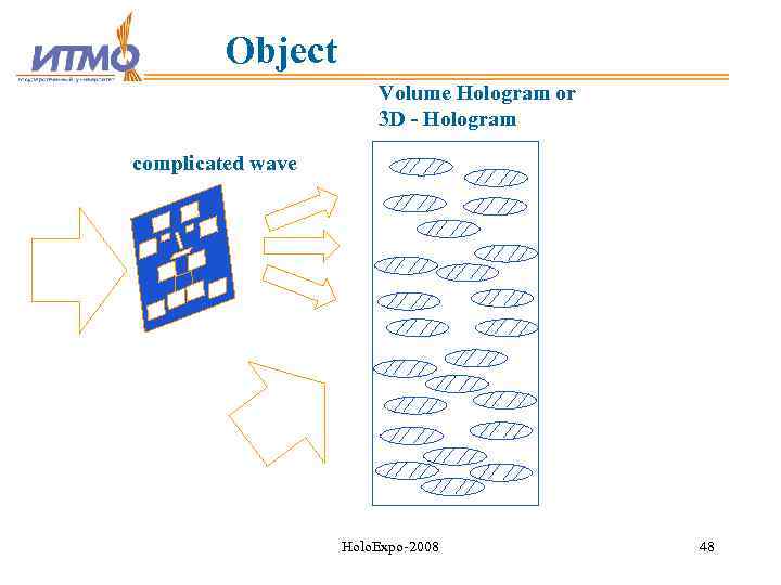 Object Volume Hologram or 3 D - Hologram complicated wave Holo. Expo-2008 48 