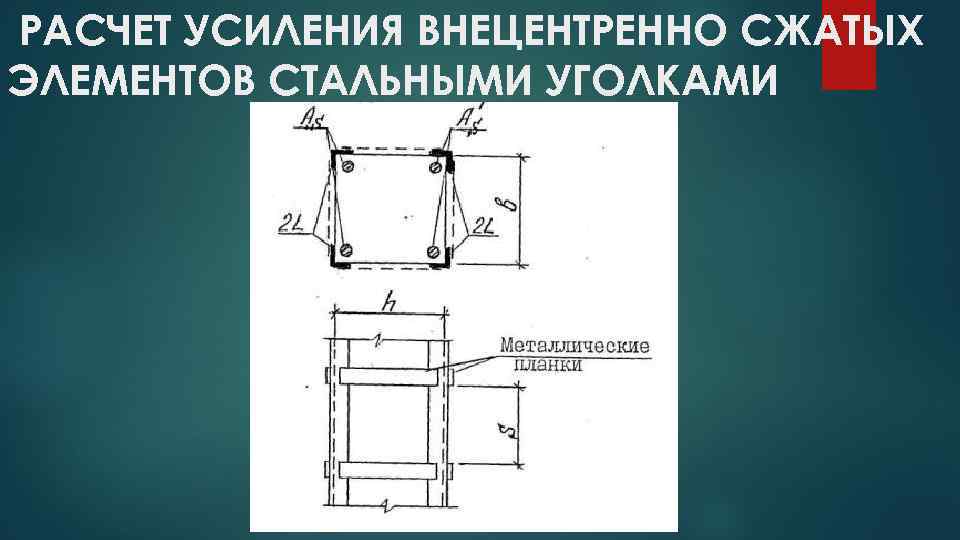  РАСЧЕТ УСИЛЕНИЯ ВНЕЦЕНТРЕННО СЖАТЫХ ЭЛЕМЕНТОВ СТАЛЬНЫМИ УГОЛКАМИ 