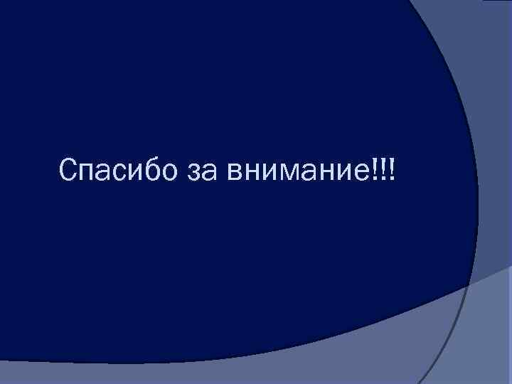 Спасибо за внимание!!! 