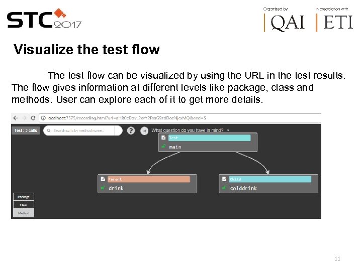 Visualize the test flow The test flow can be visualized by using the URL