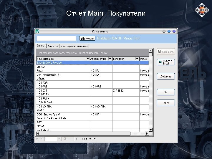 Отчёт Main: Покупатели 