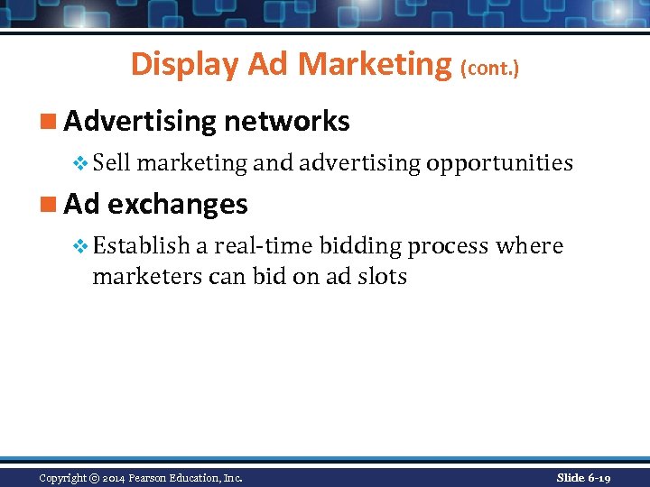 Display Ad Marketing (cont. ) n Advertising networks v Sell marketing and advertising opportunities