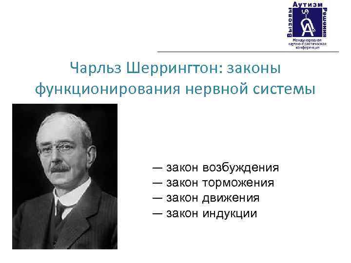 Чарльз Шеррингтон: законы функционирования нервной системы — закон возбуждения — закон торможения — закон