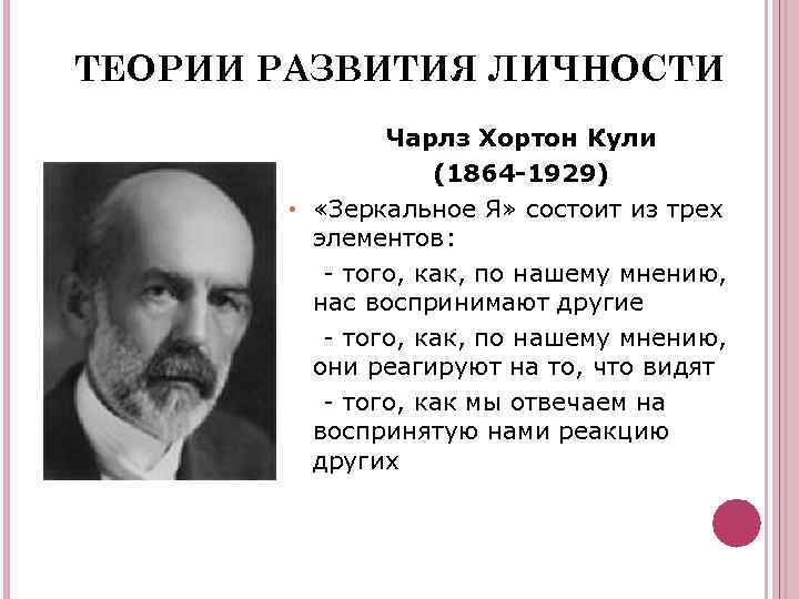 Теория зеркального я. Теория Чарльза кули. Теория ч кули и Дж МИДА. Чарльз кули Джордж Герберт МИД теория развития личности. Чарльз Хортон кули (1864-1929).