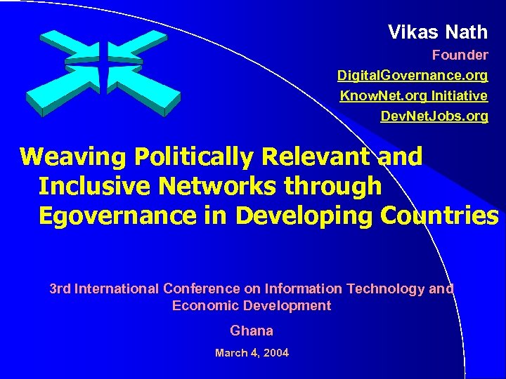 Vikas Nath Founder Digital. Governance. org Know. Net. org Initiative Dev. Net. Jobs. org