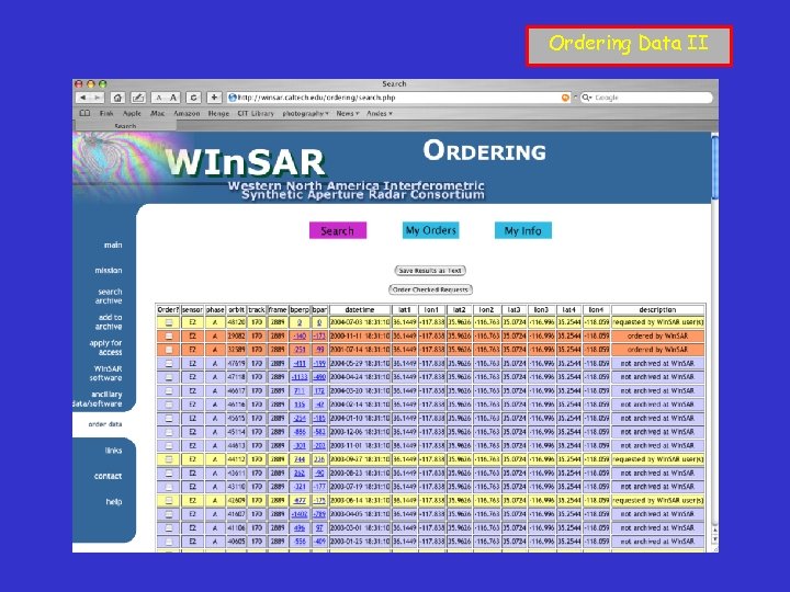 Ordering Data II 