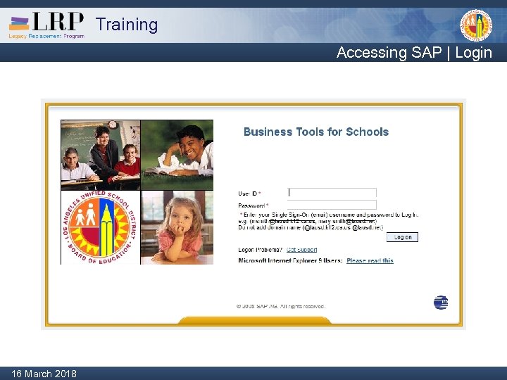 Training Accessing SAP | Login Monday, February 04, 2013 16 March 2018 