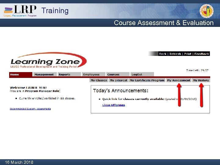 Training Course Assessment & Evaluation Monday, February 04, 2013 16 March 2018 