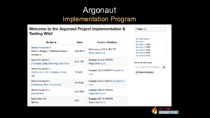 Argonaut Implementation Program 