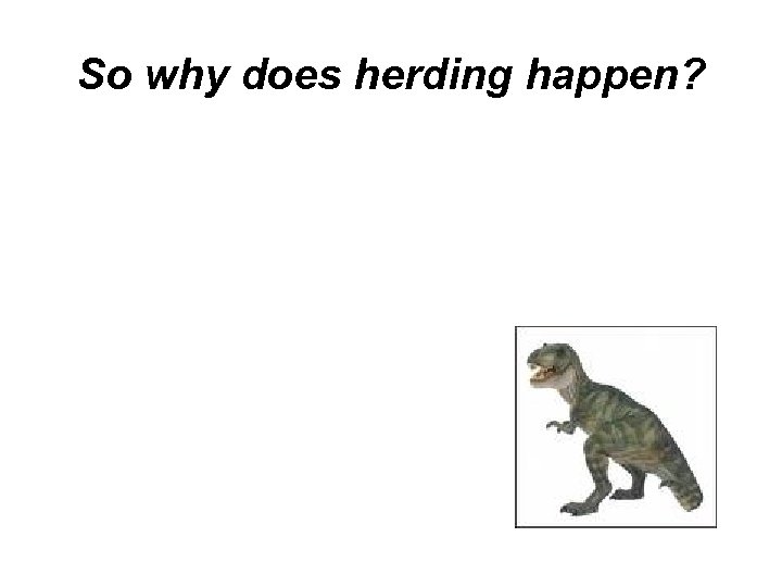 So why does herding happen? 