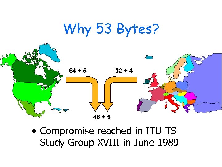 Why 53 Bytes? 64 + 5 32 + 4 48 + 5 • Compromise