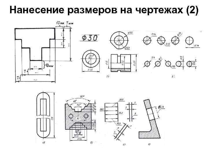 Нанесение размеров на чертежах (2) 