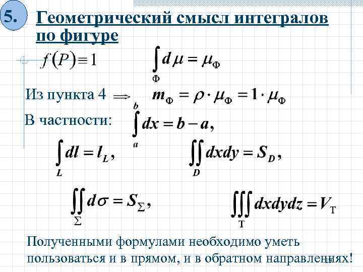 Практический смысл интеграла проект