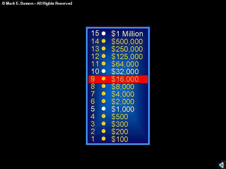 © Mark E. Damon - All Rights Reserved 15 14 13 12 11 10