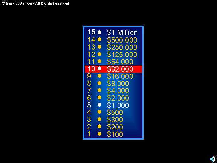 © Mark E. Damon - All Rights Reserved 15 14 13 12 11 10