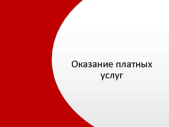 Оказание платных услуг 