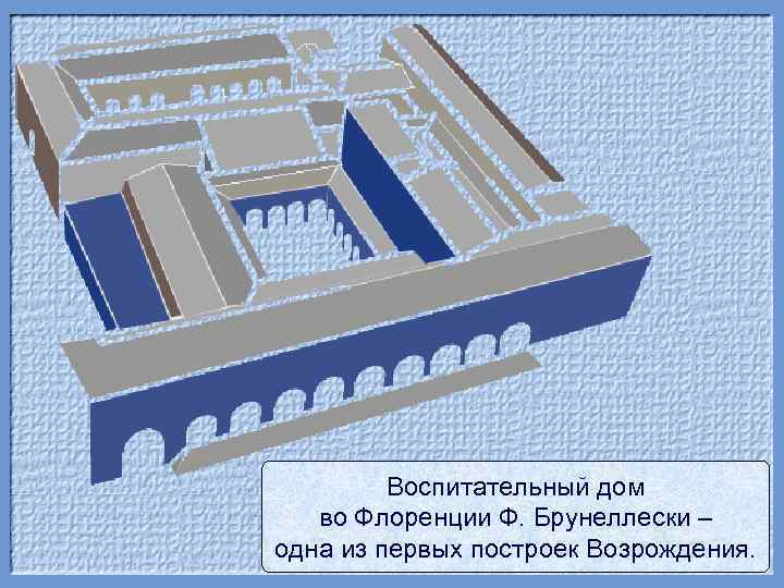 Строительство воспитательного дома по проекту архитектора брунеллеско положило начало этому ансамблю