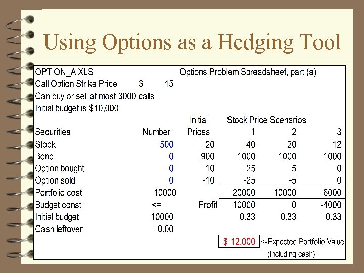 Using Options as a Hedging Tool 