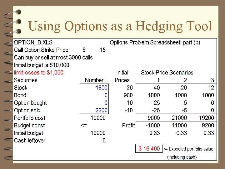 Using Options as a Hedging Tool 