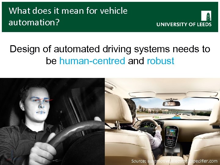 What does it mean for vehicle automation? Design of automated driving systems needs to