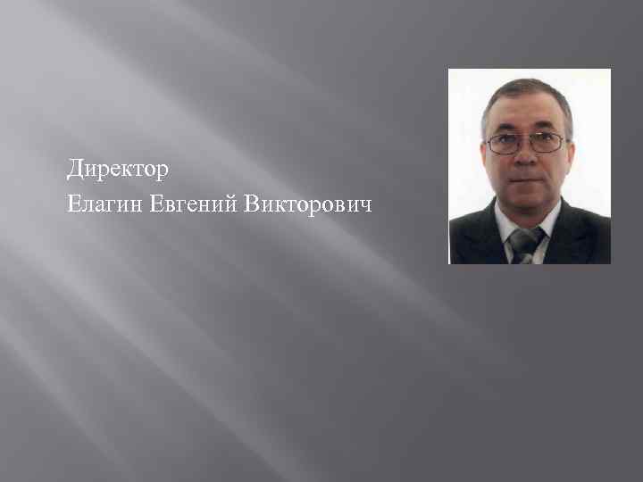 Директор Елагин Евгений Викторович 