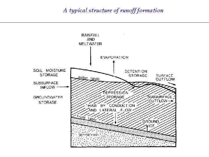 A typical structure of runoff formation 