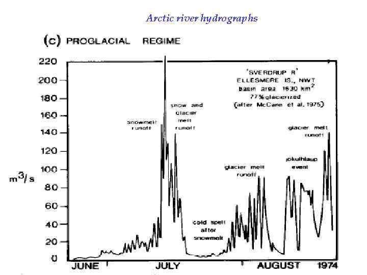 Arctic river hydrographs 