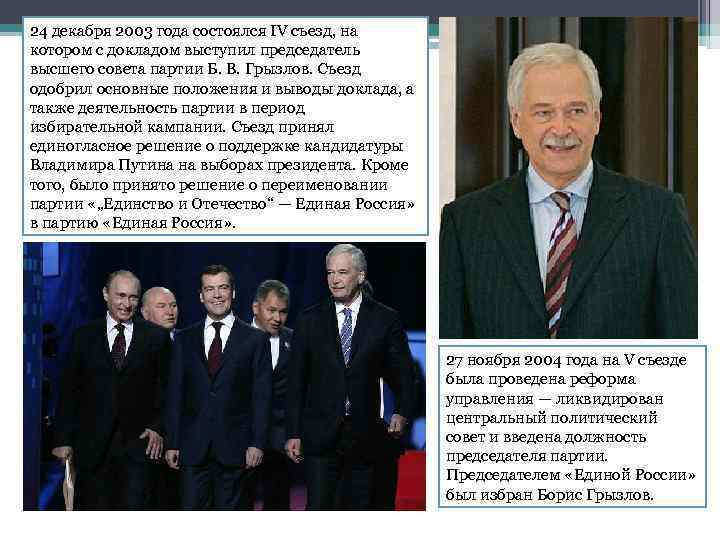 24 декабря 2003 года состоялся IV съезд, на котором с докладом выступил председатель высшего