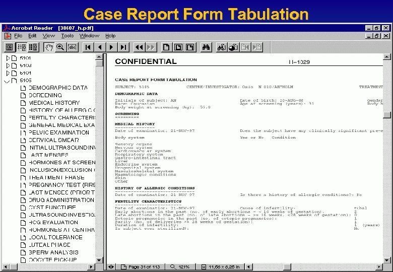 Case Report Form Tabulation abcd 