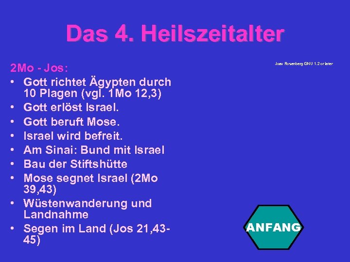 Das 4. Heilszeitalter 2 Mo - Jos: • Gott richtet Ägypten durch 10 Plagen