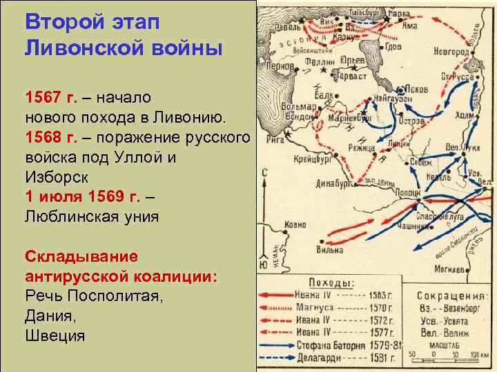 Второй этап Ливонской войны 1567 г. – начало нового похода в Ливонию. 1568 г.