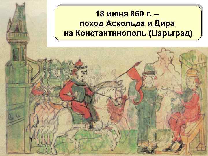 18 июня 860 г. – поход Аскольда и Дира на Константинополь (Царьград) 