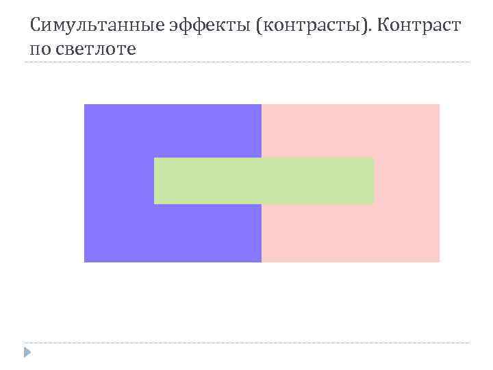 Симультанные эффекты (контрасты). Контраст по светлоте 