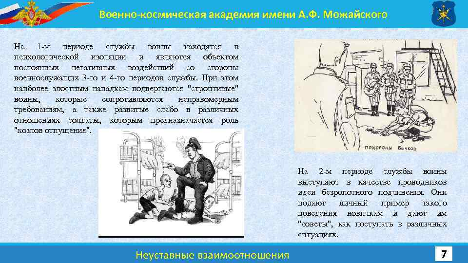 Военно-космическая академия имени А. Ф. Можайского На 1 -м периоде службы воины находятся в