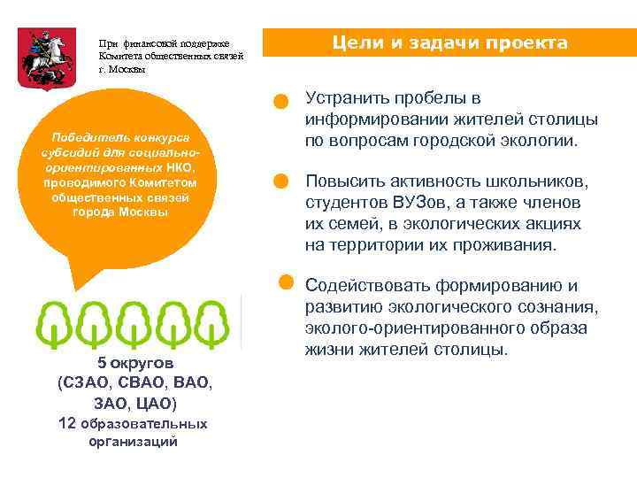 При финансовой поддержке Комитета общественных связей г. Москвы Победитель конкурса субсидий для социальноориентированных НКО,